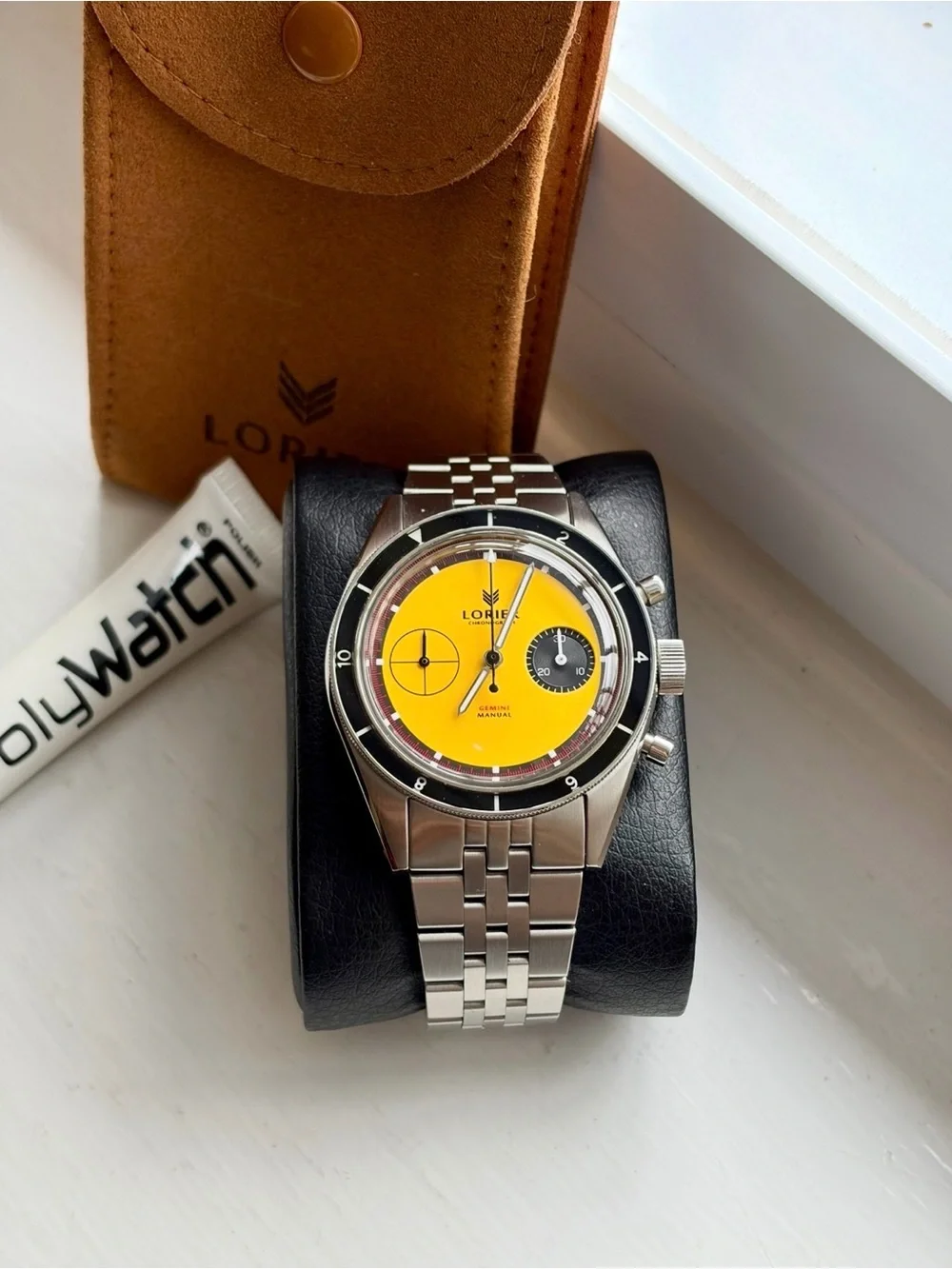 Lorier Gemini SII Racer Yellow Dial Chronograph Special Edition Full Set
